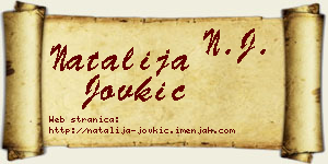 Natalija Jovkić vizit kartica